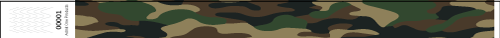 3/4&quot; Camo Green - Full Color Synthetic Wristbands
