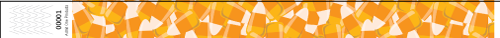 3/4&quot; Candy Corn - Full Color Synthetic Wristbands