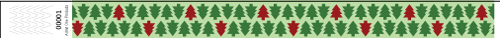 3/4&quot; Christmas Tree Pattern - Full Color Synthetic Wristbands