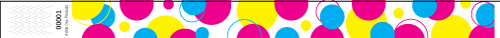 3/4&quot; Circles - Full Color Synthetic Wristbands