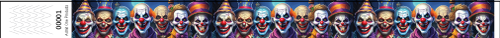 3/4&quot; Creepy Clowns - Full Color Synthetic Wristbands