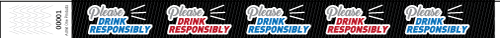 3/4&quot; Drink Responsibly - Full Color Synthetic Wristbands