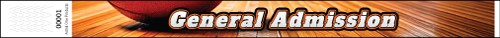 3/4&quot; General Admission Basketball - Full Color Synthetic Wristbands