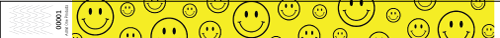 3/4&quot; Happy Faces - Full Color Synthetic Wristbands