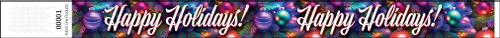3/4&quot; Holiday Ornaments - Full Color Synthetic Wristbands