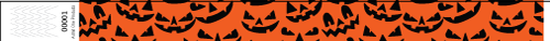 3/4&quot; Jack-O-Lantern Faces - Full Color Synthetic Wristbands