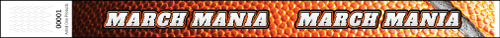 3/4&quot; March Mania - Full Color Synthetic Wristbands