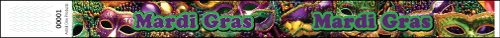 3/4&quot; Mardi Gras Beads - Full Color Synthetic Wristbands