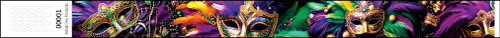 3/4&quot; Mardi Gras Festival Masks - Full Color Synthetic