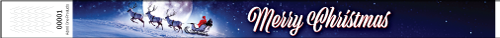 3/4&quot; Night Before Christmas - Full Color Synthetic Wristbands