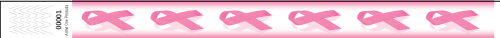 3/4&quot; Pink Ribbon - Full Color Synthetic Wristbands