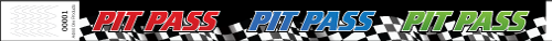 3/4&quot; Pit Pass - Full Color Synthetic Wristbands