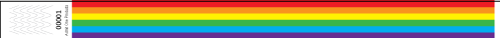 3/4&quot; Rainbow Stripe - Full Color Synthetic Wristbands