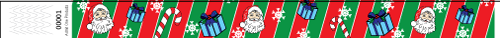 3/4&quot; Santa - Full Color Synthetic Wristbands