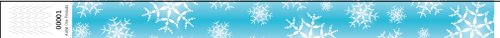 3/4&quot; Snowfall - Full Color Synthetic Wristbands