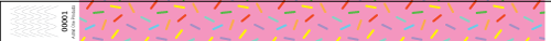 3/4&quot; Sprinkles - Full Color Synthetic Wristbands