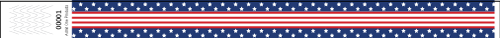 3/4&quot; Stars and Stripes - Full Color Synthetic Wristbands