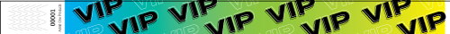 3/4&quot; VIP Cool Colors - Full Color Synthetic Wristbands