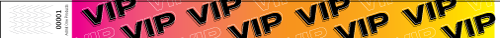 3/4&quot; VIP Warm Colors - Full Color Synthetic Wristbands