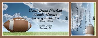 Football Field Themed Color Ticket Medium Size