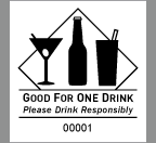 1.83&quot; x 2&quot; Assorted Drinks Roll Ticket