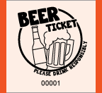 1.83&quot; x 2&quot; Beer Roll Ticket