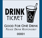 1.83&quot; x 2&quot; Drink Glass Roll Ticket