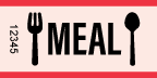 1" x 2" Meal Roll Ticket