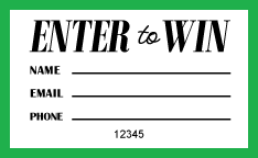 2" x 3.25" Enter to Win Roll Ticket
