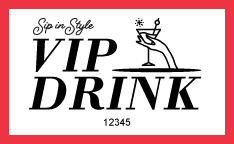 2&quot; x 3.25&quot; VIP Drink Roll Ticket