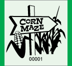 1.83&quot; x 2&quot; Corn Maze Roll Ticket