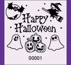 1.83&quot; x 2&quot; Happy Halloween Roll Ticket