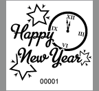 1.83&quot; x 2&quot; Happy New Year Roll Ticket