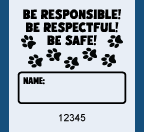 2" x 2" PBIS Name Roll Ticket