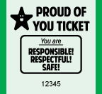 2" x 2" PBIS Proud of You Roll Ticket