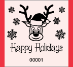 1.83&quot; x 2&quot; Reindeer Roll Ticket