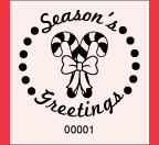 1.83&quot; x 2&quot; Season&#039;s Greetings Roll Ticket