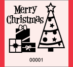1.83&quot; x 2&quot; Christmas Tree Roll Ticket