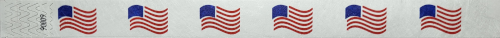 3/4&quot; American Flags Tyvek Wristbands