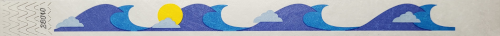 3/4&quot; Ocean Waves Tyvek Wristbands