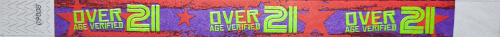 3/4&quot; Verified Over 21 Tyvek Wristbands