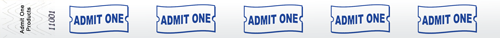 3/4&quot; ADMIT ONE Tyvek Wristbands