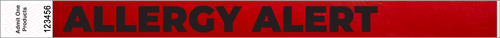 3/4" Allergy Alert Tyvek Wristbands