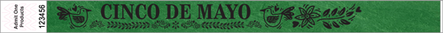 3/4" Cinco de Mayo Folk Art Tyvek Wristbands