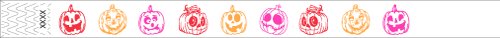 3/4&quot; Colorful Pumpkins Tyvek Wristbands