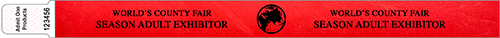 3/4&quot; Comfort-Fit Custom Tyvek Wristband Text and Image 1