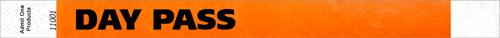 3/4&quot; DAY PASS Tyvek Wristbands