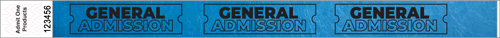 3/4" General Admission Tickets Tyvek Wristbands