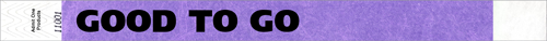 3/4&quot; GOOD TO GO Tyvek Wristbands