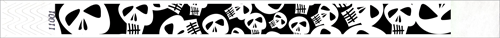 3/4&quot; Halloween Skull Tyvek Wristbands